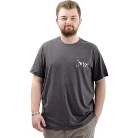 Mode XL U24068 NYC Antramelanj Erkek T-shirt