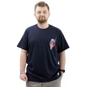 Mode XL U24069 Leaf Lacivert Erkek T-shirt
