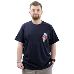 Mode XL U24069 Leaf Lacivert Erkek T-shirt