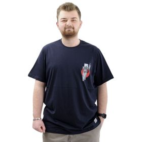 Mode XL U24069 Leaf Lacivert Erkek T-shirt