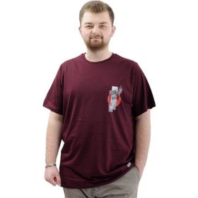 Mode XL U24069 Leaf Mürdüm Erkek T-shirt