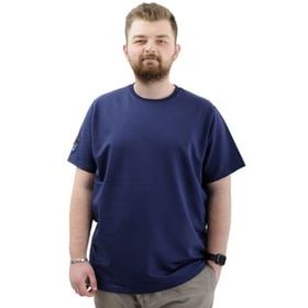 Mode XL U24073 İndigo Bisiklet Yaka Erkek T-shirt