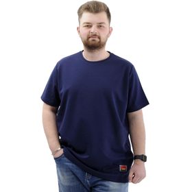 Mode XL U24078 İndigo Bisiklet Yaka Erkek T-shirt