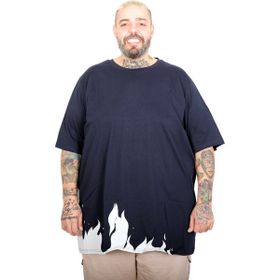 Mode XL U24082 Lacivert Bisiklet Yaka Erkek T-shirt