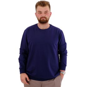 Mode XL U24174 İndigo Bisiklet Yaka Erkek Sweatshirt