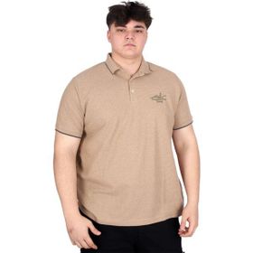 Mode XL U24299 Bej Polo Yaka Erkek T-shirt