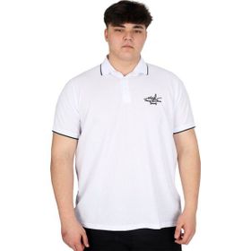 Mode XL U24299 Beyaz Polo Yaka Erkek T-shirt