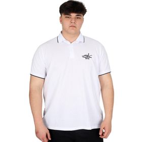 Mode XL U24299 Beyaz Polo Yaka Erkek T-shirt