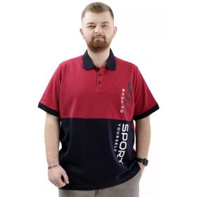 Mode XL U24323 Polo Sport Bordo Erkek T-shirt