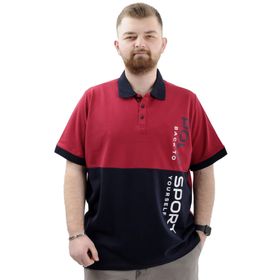 Mode XL U24323 Polo Sport Bordo Erkek T-shirt