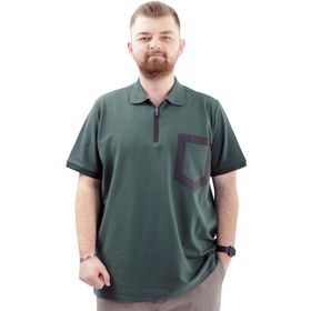 Mode XL U24325 Nefti Polo Yaka Fermuarlı Erkek T-shirt