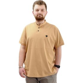 Mode XL U24339 Bej Erkek T-shirt