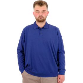 Mode XL U24340 İndigo Polo Yaka Erkek Sweatshirt