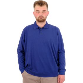 Mode XL U24340 İndigo Polo Yaka Erkek Sweatshirt