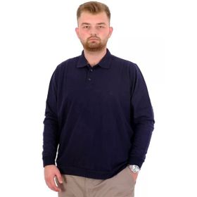 Mode XL U24340 Lacivert Polo Yaka Erkek Sweatshirt