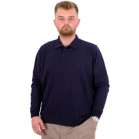 Mode XL U24340 Lacivert Polo Yaka Erkek Sweatshirt