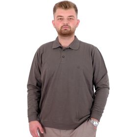 Mode XL U24340 Polo Yaka Haki Erkek Sweatshirt