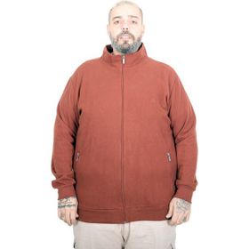 Mode XL U24442 Kiremit Dik Yaka Cepli Erkek Hırka