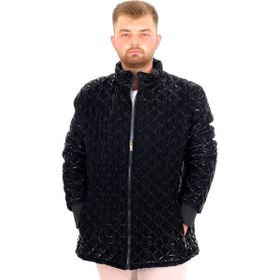 Mode XL U24611 Siyah Dik Yaka Ribanalı Kol Erkek Mont