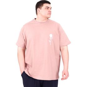 Mode XL U25022 Gorgeous Gül Rengi Bisiklet Yaka Erkek T-shirt