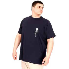 Mode XL U25022 Gorgeous Lacivert Bisiklet Yaka Erkek T-shirt