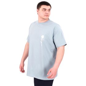 Mode XL U25022 Gorgeous Mavi Bisiklet Yaka Erkek T-shirt