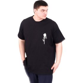 Mode XL U25022 Gorgeous Siyah Bisiklet Yaka Erkek T-shirt