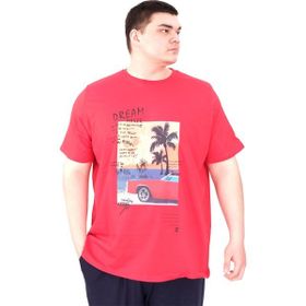 Mode XL U25026 Kırmızı Baskılı Erkek T-shirt
