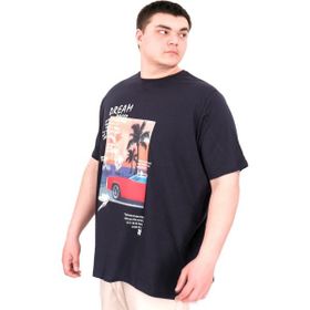 Mode XL U25026 Lacivert Baskılı Erkek T-shirt