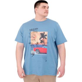 Mode XL U25026 Mavi Baskılı Erkek T-shirt