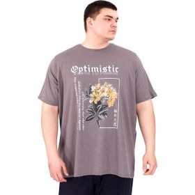Mode XL U25028 Optimistic Füme Bisiklet Yaka Erkek T-shirt