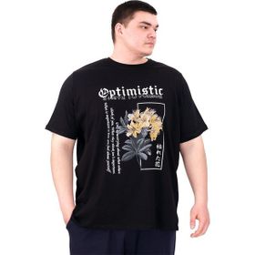 Mode XL U25028 Optimistic Siyah Bisiklet Yaka Erkek T-shirt