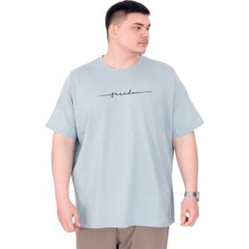Mode XL U25033 Mavi Bisiklet Yaka Erkek T-shirt
