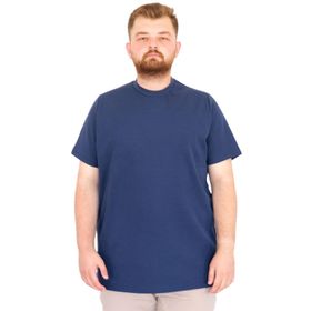 Mode XL U25034 İndigo Bisiklet Yaka Erkek T-shirt