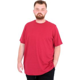 Mode XL U25035 Bordo Bisiklet Yaka Erkek T-shirt