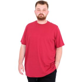 Mode XL U25035 Bordo Bisiklet Yaka Erkek T-shirt