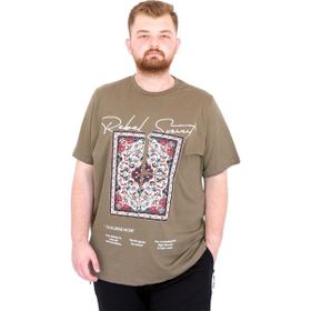 Mode XL U25039 Rebel Haki Bisiklet Yaka Erkek T-shirt