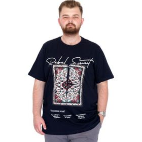 Mode XL U25039 Rebel Lacivert Bisiklet Yaka Erkek T-shirt