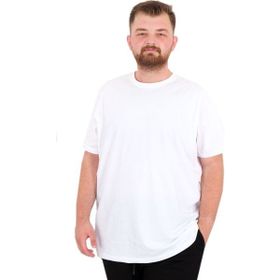 Mode XL U25162 Beyaz Bisiklet Yaka Erkek T-shirt