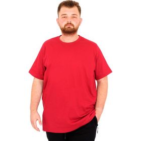 Mode XL U25162 Bordo Bisiklet Yaka Erkek T-shirt