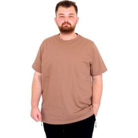 Mode XL U25162 Sütlü Kahve Bisiklet Yaka Erkek T-shirt