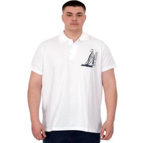 Mode XL U25303 Sea Bound Beyaz Polo Erkek T-shirt