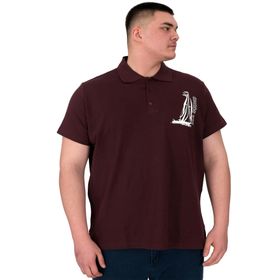 Mode XL U25303 Sea Bound Mürdüm Polo Erkek T-shirt