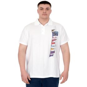 Mode XL U25304 Flag Beyaz Polo Erkek T-shirt