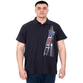 Mode XL U25304 Flag Lacivert Polo Erkek T-shirt