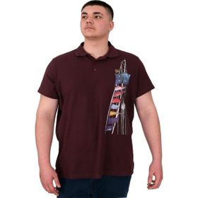 Mode XL U25304 Flag Mürdüm Polo Erkek T-shirt