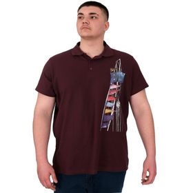 Mode XL U25304 Flag Mürdüm Polo Erkek T-shirt
