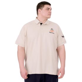 Mode XL U25305 Bej Pike Polo Yaka Erkek T-shirt