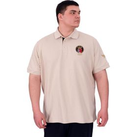 Mode XL U25306 Bej Pike Polo Yaka Erkek T-shirt