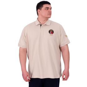 Mode XL U25306 Bej Pike Polo Yaka Erkek T-shirt